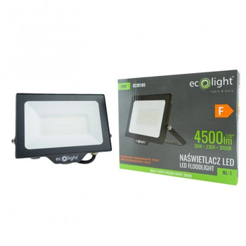 EcoLight Naświetlacz LED Zewnętrzny Wewnętrzny Halogen 50W 3000K do Garażu