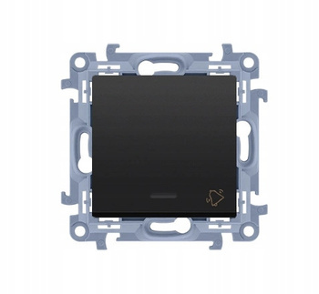 SIMON 10 Przycisk dzwonkowy podświetlany Czarny