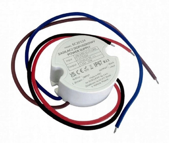 Zasilacz do Taśm LED puszka fi60 1,25A 15W 12V IP67 50x50x22mm EcoLight