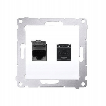 KONTAKT SIMON 54 Gniazdo komputerowe RJ45 2x BIAŁE