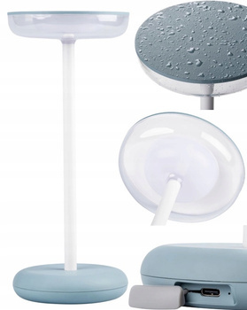 Kanlux Bezprzewodowa Lampka LED Biurkowa Stołowa Hermetyczna 1,7W Niebieska