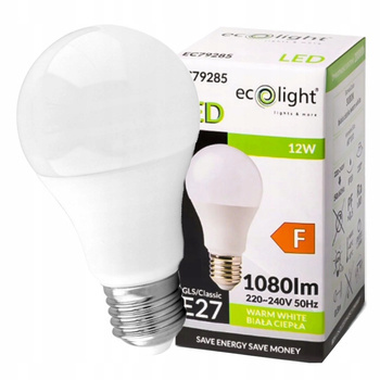 Żarówka LED Klasyczna ledowa E27 12W 3000K Barwa Biała Ciepła