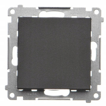 Simon 55 Przycisk Pojedynczy Rozwierny Czarny MAT