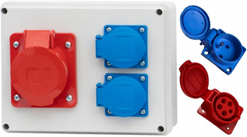 Rozdzielnica Rozdzielnia Skrzynka Budowlana Elektryczna 16A 2x230V