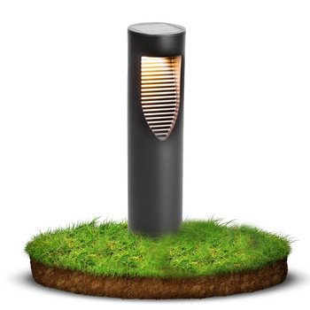 Lampa Solarna Słupek Ogrodowy Wbijany Ozdobny 45cm z Czujnikiem Zmierzchu