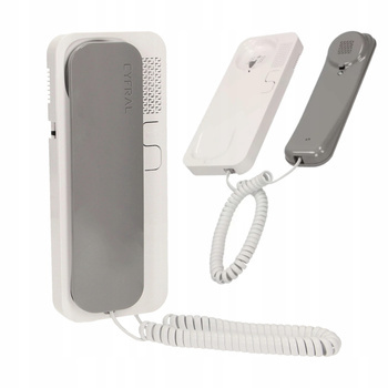 Domofon Słuchawka Unifon Cyfral Smart 5P 4,5,6-Żyłowy Szaro-Biały