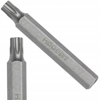 Końcówka Wkrętakowa Bit Sześciokątny Torx T25 x 75 mm Stal S2 Hoegert