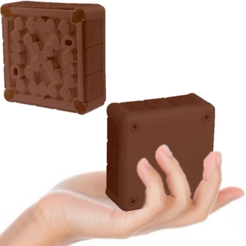 VIPLAST Puszka Natynkowa Hermetyczna 12-wlotowa z Dławikami 118x118 Brązowa