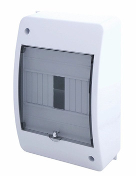 Rozdzielnica Natynkowa z Klapką Biała RNTO 1x6 bez listew PE/N