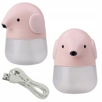 Dozownik Aplikator do Mydła w Kształcie Słonia Bezdotykowy dla Dzieci 300ml Różowy