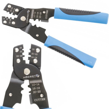 HOEGERT Szczypce Do Zaciskania Końcówek 0.08-2,0mm