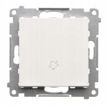 Simon 55 Przycisk Zwierny Dzwonkowy Biały MAT