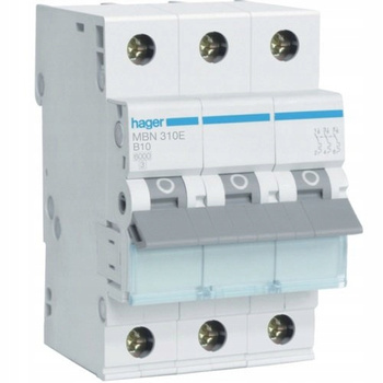 HAGER Wyłącznik nadprądowy Bezpiecznik 3P C 63A