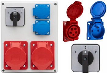 Rozdzielnica Rozdzielnia Skrzynka budowlana IP44 16A/5p 32A/5p 2x230V L/P