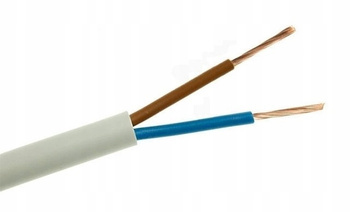 Przewód OMYp 2x1,5 linka elastyczna płaska 300V Biały