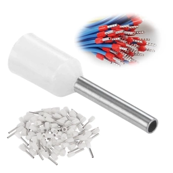 Tulejki Izolowane do Przewodów 0.5 mm2 10mm 100 Sztuk