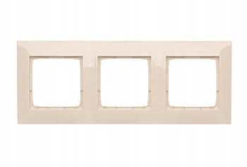 KONTAKT SIMON 54 Ramka do gniazdek Potrójna 3-Krotna Pion Poziom Kremowy