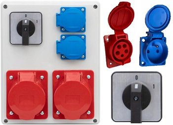 Rozdzielnia Rozdzielnica budowlana Szary 230V 16A/5p 32A/5p