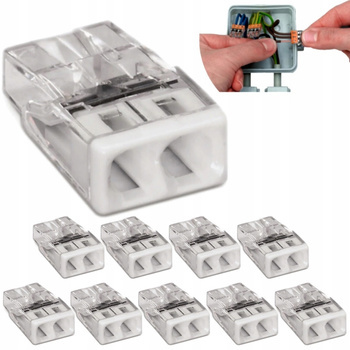 WAGO Szybkozłączka Złączka 2-Torowa Kostka 10 szt