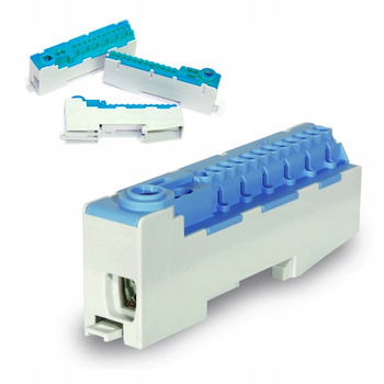 Szyna Łączeniowa 80A Blok Rozdzielczy Niebieska 1,5-25 mm²