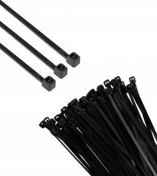 Opaski Kablowe Zaciskowe Mocne Trytytki 4,6x500mm Czarne Paczka 100sztuk