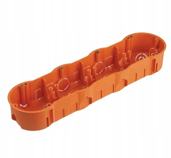 Puszka Elektryczna Podtynkowa Poczwórna Płytka Pomarańczowa 45 mm 1szt