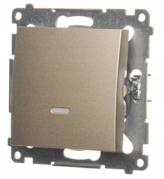 SIMON 54 Włącznik Schodowy Podświetlany ZŁOTY MAT