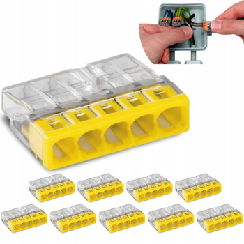 WAGO Szybkozłączka Złączka 5-Torowa Kostka 10szt