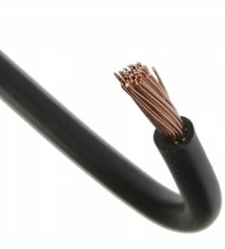 Przewód Kabel Jednożyłowy z żyłą Giętką Czarny LGY10 10 mm2 1m