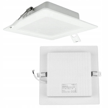 Lampa LED Oprawka Wpuszczana Podtynkowa Kwadratowa 18W 4000K Neutralne