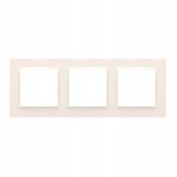 KONTAKT SIMON 10 Ramka 3-krotna Potrójna Uniwersalna Poziom i Pion Kremowa