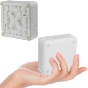 VIPLAST Puszka Natynkowa Hermetyczna 12-wlotowa z Dławikami 118x118mm Biała