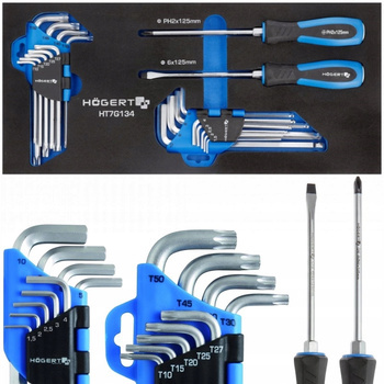 Hoegert Zestaw Kluczy Wkrętaków Wkrętaki Klucze Imbusy HEX TORX 20 szt
