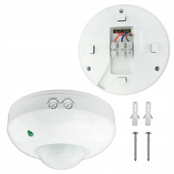 Czujnik Ruchu Sensor Czujka Sufitowa na Podczerwień Wewnętrzny Zasięg 6m