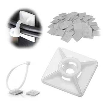 Podstawka Montażowa Uchwyt Samoprzylepny Biała 100 Szt.