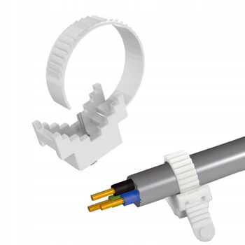 Uchwyt Szybkiego Montażu Paskowy do Przewodów i Kabli Zestaw 25 sztuk Biały