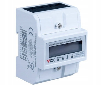 VCX Miernik Energii Elektrycznej S-238-A 3-Fazowy Trójfazowy 230V 100A