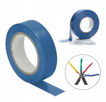 Taśma Izolacyjna Mocna Izolacja Niebieska 19mm 20M