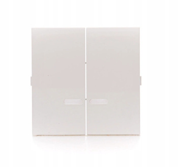 SIMON 54 Klawisz Podwójny do Łącznika Przycisku z Podświetleniem LED Biały