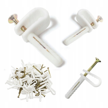 Uchwyt Kablowy Montażowy Przewodów Płaskich 50 Szt