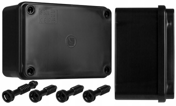 Puszka Natynkowa Hermetyczna Czarna IP65 120x80x50