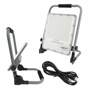 Naświetlacz LED Roboczy Budowlany Zewnętrzny Ogrodowy z Akumulatorem 100W