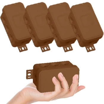 Puszka Natynkowa Hermetyczna 80x45 Brązowa 5 Szt.