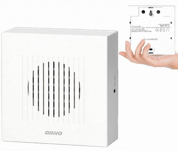 Dzwonek Przewodowy do Drzwi RINGIL MINI 230V Jednotonowy Natynkowy Biały