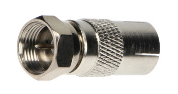 Przejściówka Antenowa Adapter Złącze Miedziane Wtyk Typu F Gniazdo-TV