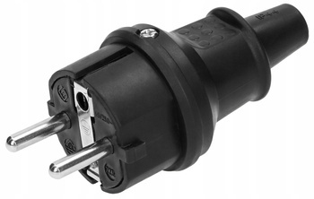 Wtyczka Gumowa 16A 230V IP44 Hermetyczna UniSchuko 2P+Z