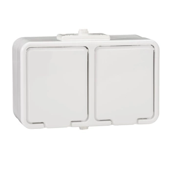 Schneider Cedar Gniazdo Podwójne Natynkowe 2P+PE