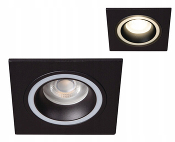 Oczko Sufitowe Pierścień Dekoracyjny GU10 10W Feline Kwadrat Czarny