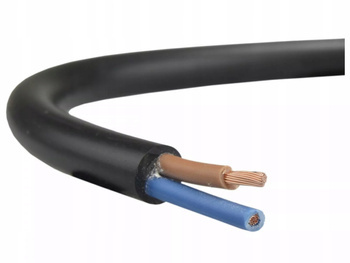 Przewód OMY 2x1,5 linka elastyczna 300V CZARNA