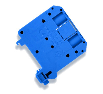 Złączka Szynowa Gwintowa 16mm2 76A na szynę TS 35 niebieska SIMET